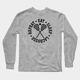 Eat Sleep Lacrosse Repeat Sport Cute Funny Long Sleeve T-Shirt